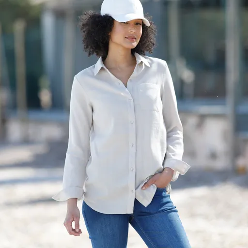 Flanelová košeľa v denimovom vzhľade