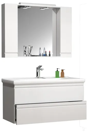 VCM 3dílná umyvadlová skříňka Silora XL, bílá