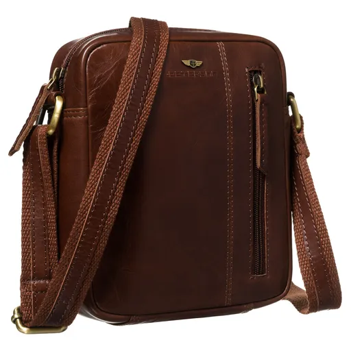 Hnedá pánska kožená crossbody taška Peterson PTN 705-TUM Brown skl.