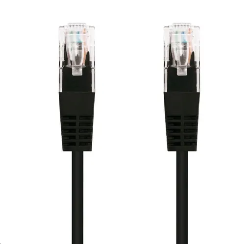 C-TECH kábel patchcord Cat5e, UTP, čierny, 1m