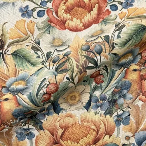 Dekoračná látka Linenlook Bloom Fruit Paradise digital print