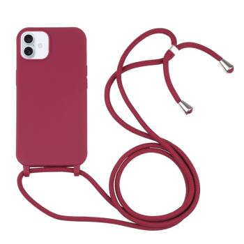 ROPE Kryt so šnúrkou Apple iPhone 16 Plus bordový