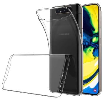 Silikónový obal Samsung Galaxy A80 priehľadný