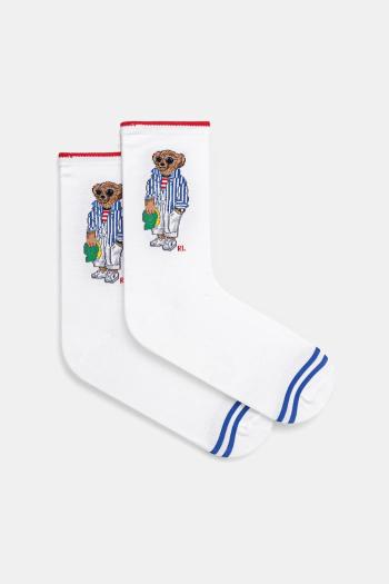 Ponožky Polo Ralph Lauren dámske, biela farba, 455968668