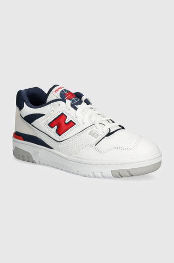Kožené tenisky New Balance 550 biela farba, BB550ESD