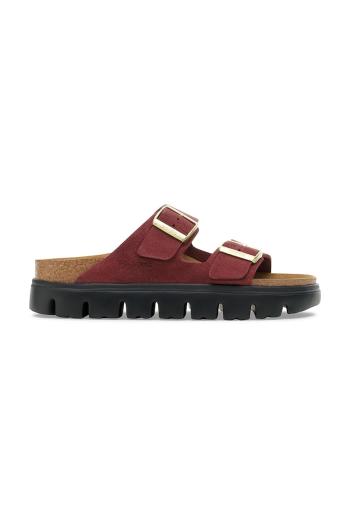 Šľapky Birkenstock Arizona Chunky Birkenstock x Papillio červená farba, na platforme, 1030581