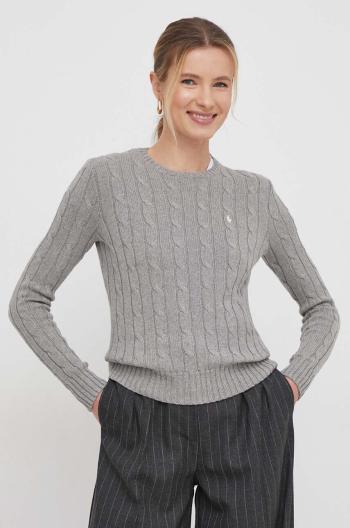 Bavlnený sveter Polo Ralph Lauren šedá farba,211943903