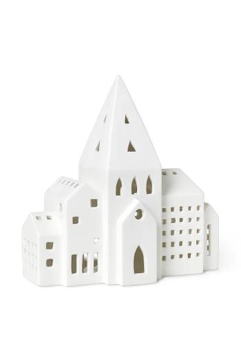 Lucerna Kähler Urbania Lighthouse City 21 cm biela farba