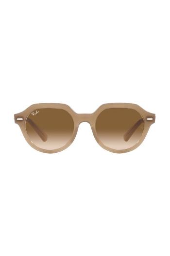 Slnečné okuliare Ray-Ban GINA béžová farba, 0RB4399