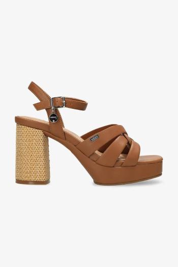 Sandále Mexx RIONA PISA dámske, oranžová farba, na podpätku, MI001603751W-03