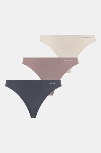 Nohavičky Calvin Klein Underwear 3-pak béžová farba, 000QD5200E