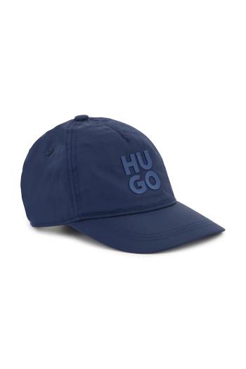 Detská baseballová čiapka HUGO tmavomodrá farba, jednofarebná, G00314