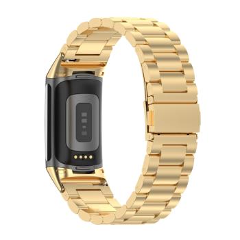 CLASSIC Kovový remienok pre Fitbit Charge 6 zlatý