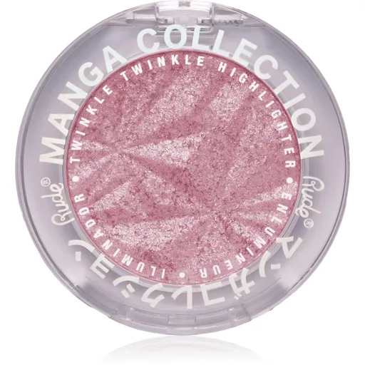Rude Cosmetics Manga Collection Twinkle Twinkle Highlighter kompaktný púdrový rozjasňovač odtieň Sawa-Chan's Heart 4 g