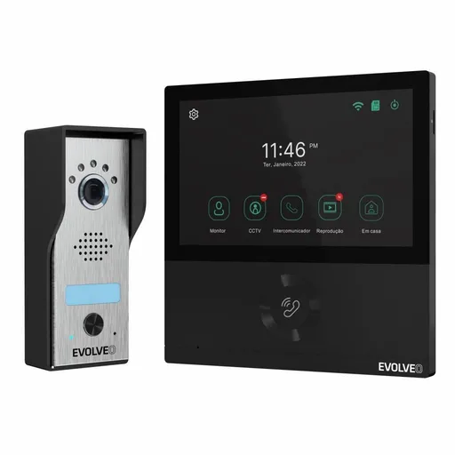 EVOLVEO DoorPhone AHD7, Sada domáceho WiFi videotelefónu s ovládaním brány alebo dverí čierny monitor