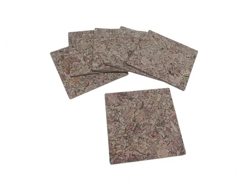 MAKRO - Podložka korok štvorec 10x10cm, balenie 6ks