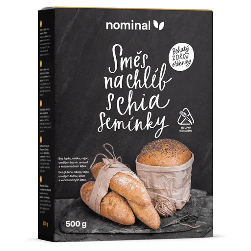 NOMINAL Zmes na chlieb s chia semienkami bez lepku 500 g