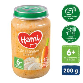 Hami ryža s kuracím mäsom 200 g,HAMI Príkrm mäsovo-zeleninový Ryža s kuracím mäsom 200g