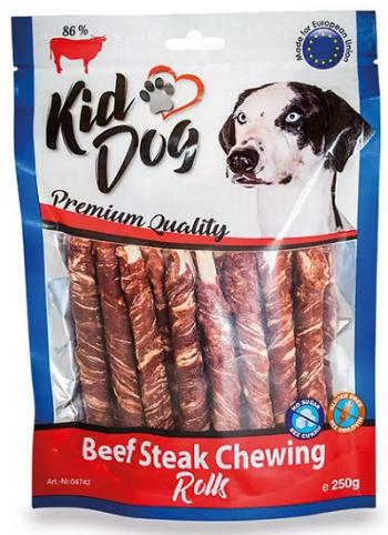 Maškrta pre psy KID DOG Hovädzí steak na byvolej tyčinke 8mm/12cm - 250g