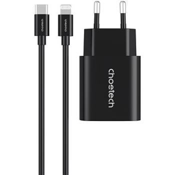 Choetech PD20 W type-c wall charger+ MFI type-c to lightening cable (PD5005-CL-BK)