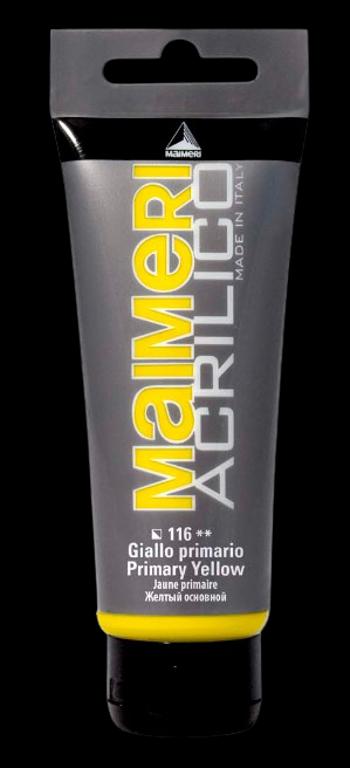 MAIMERI ACRILICO - Akrylové farby 116 - primary yellow, 0,2 L