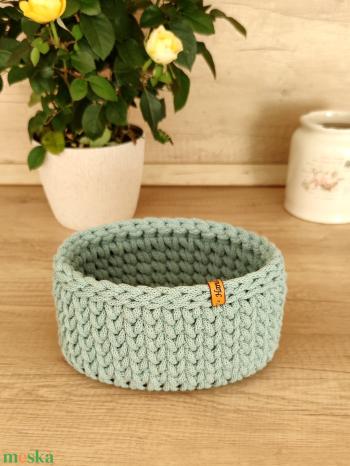 Horgolt ovális - duck egg blue