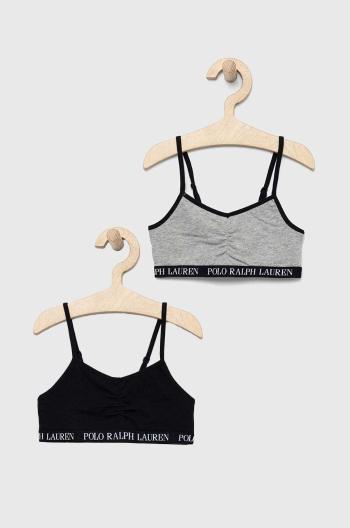 Detská podprsenka Polo Ralph Lauren 2-pak čierna farba