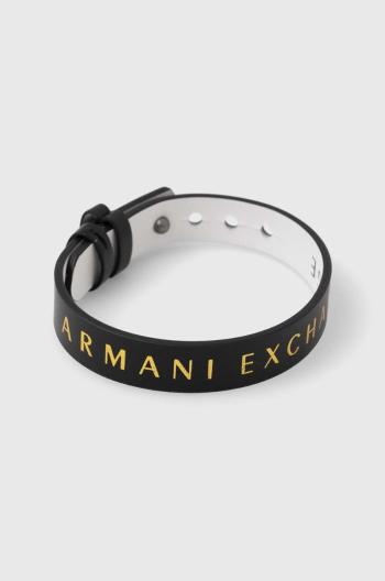 Obojstranný kožený náramok Armani Exchange