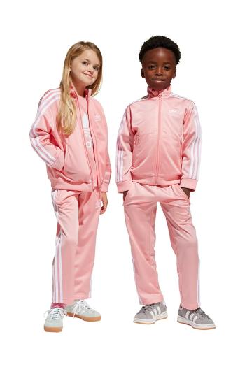 Detská tepláková súprava adidas Originals oranžová farba, JC9152