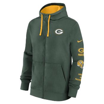 Nike Men's NFLGreen Bay Packers Nike Cotton Full-Zip Fleece Hoodie Fir/University Gold - L