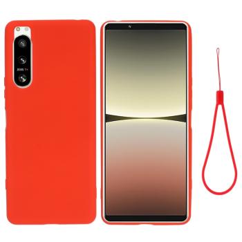 RUBBER Ochranný kryt pre Sony Xperia 5 IV červený