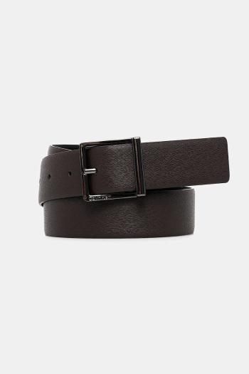 Kožený opasok Calvin Klein pánsky, hnedá farba, K50K512837