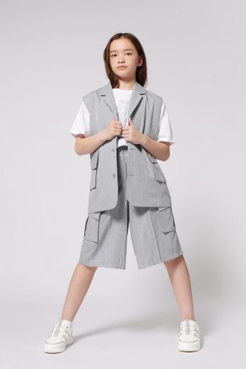 Detská vesta Dkny šedá farba, D62278