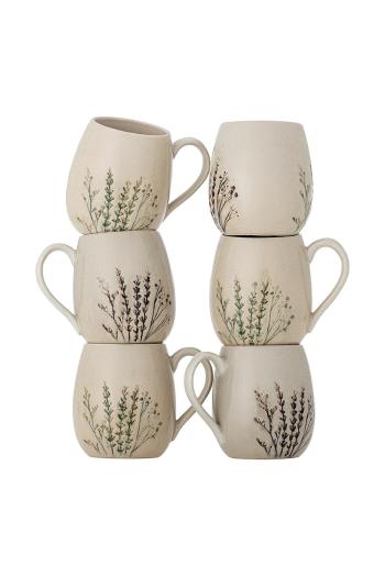 Sada pohárov Bloomingville Bea 400 ml 6-pak béžová farba