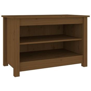 Lavica s topánkovníkom medovo hnedá 70 × 38 × 45,5 cm masívna borovica, 813772