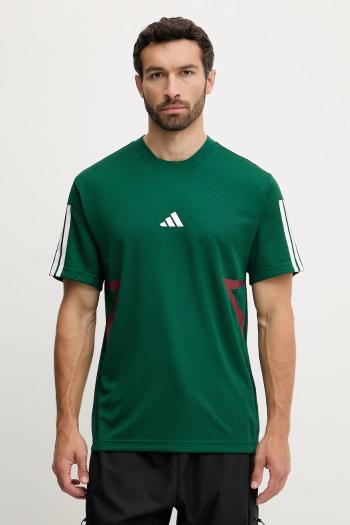 Tričko adidas Tiro pánske, zelená farba, vzorované, JN2579