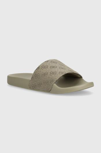 Šľapky Guess TOKYO pánske, šedá farba, FMGTOJ FAB19