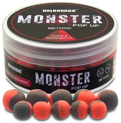 Haldorádó plávajúce boilie pop-up method monster 30 g 9 + 11 mm - tuniak patentka