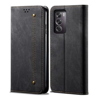 DENIM Peňaženkový kryt pre Oppo Reno12 Pro 5G čierny