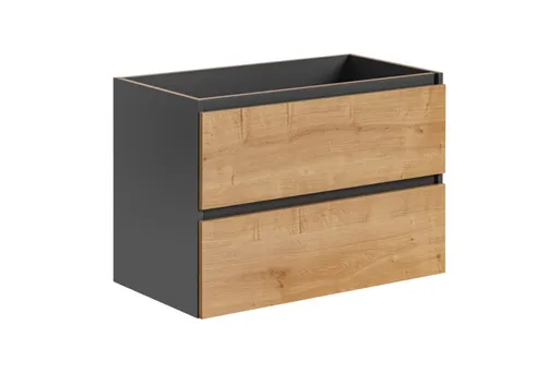 COMAD - Skrinka pod umývadlo 80cm 2 zásuvky MONAKO GREY OAK 5907611652831