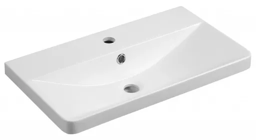 AQUALINE - SEN nábytkové umývadlo, liaty mramor, 61x35cm, biela SN610