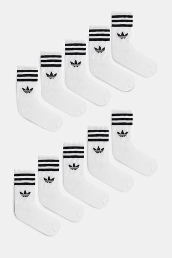 Ponožky adidas Originals 3-Stripes 6-pak biela farba, JV7410