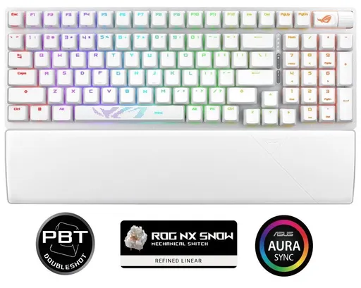 ASUS klávesnica ROG STRIX SCOPE II 96 WL WHITE/NXSW/US/PBT