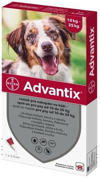 Advantix spot-on 2,5ml pipeta proti blchám a kliešťom pre psy od 10 do 25kg