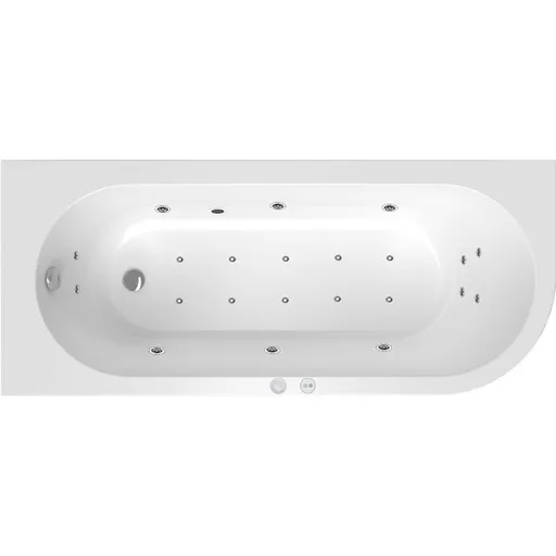 Masážna vaňa SIKO Rajka 170x72,5 cm MEDIUM akrylát ľavá SIKOHMMRAJ170L