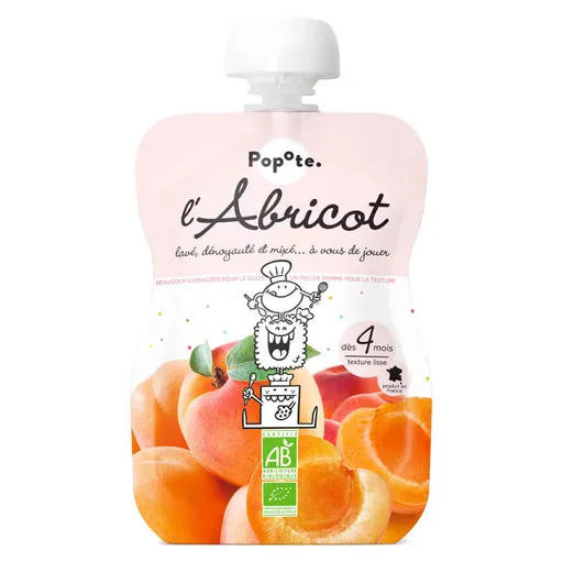 POPOTE Ovocná kapsička marhuľa od 4.mesiaca BIO 120 g
