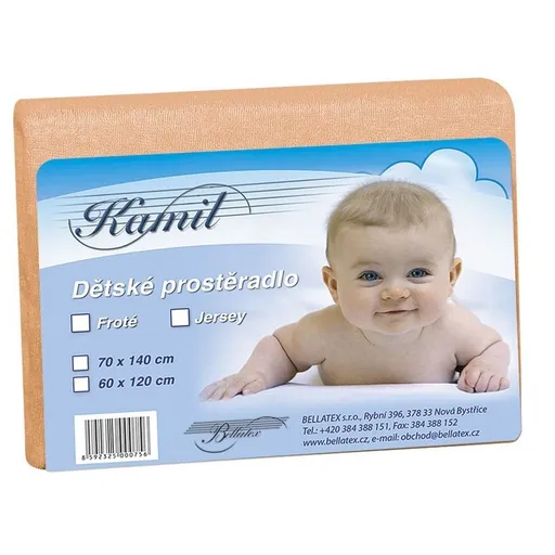 Bellatex Detské froté prestieradlo, lososová, 70 x 140 cm