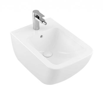 VILLEROY & BOCH - Venticello Závesný bidet, s 1 otvorom na batériu, CeramicPlus, alpská biela 441100R1