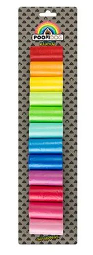 DUVO+ Sáčky na zber psích výkalov dúhové farby bal.12 ks roliek