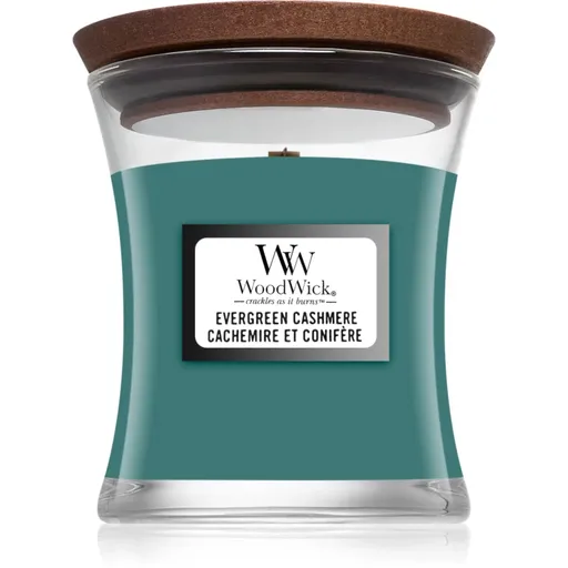 Woodwick Evergreen Cashmere vonná sviečka 85 g